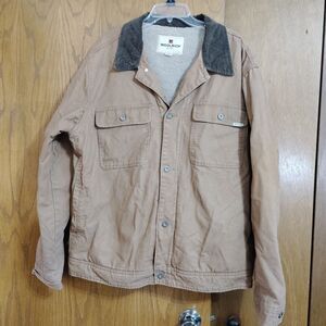 Woolrich Chore Coat XXL Sherpa Lined Barn Jacket Canvas Brown Button